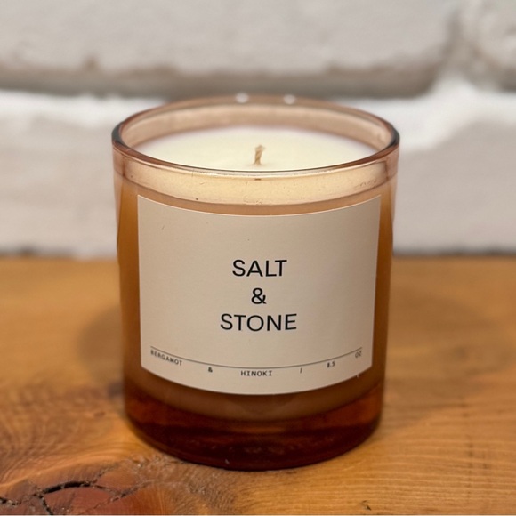 Salt & Stone Bergamot & Hinoki Candle 8.5 oz Luxury Candle Minimalist NIB - Picture 2 of 8